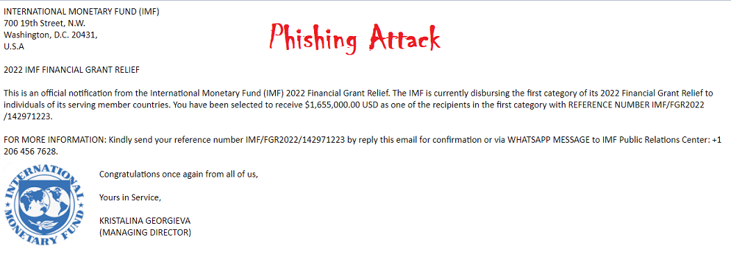 sample phishing attack