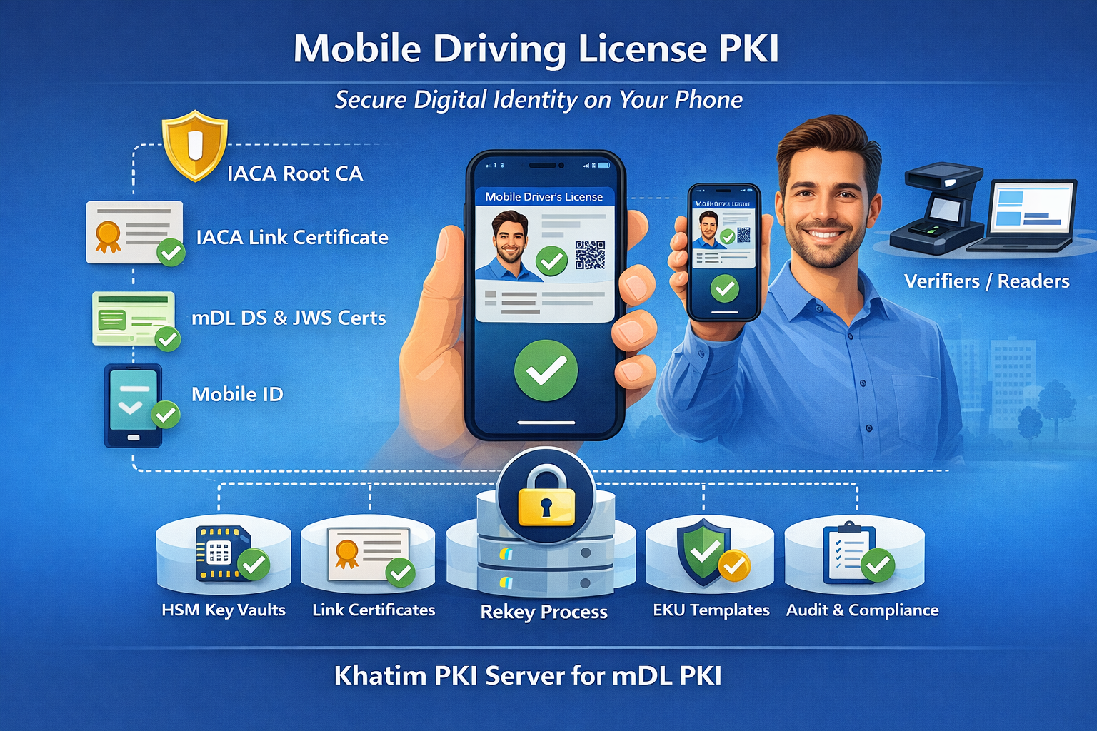 Khatim PKI Server - Mobile Driving License (mDL) Integration - ISO-IEC 18013-5 Khatim PKI Server - Mobile Driving License (mDL) Integration - ISO-IEC 18013-5